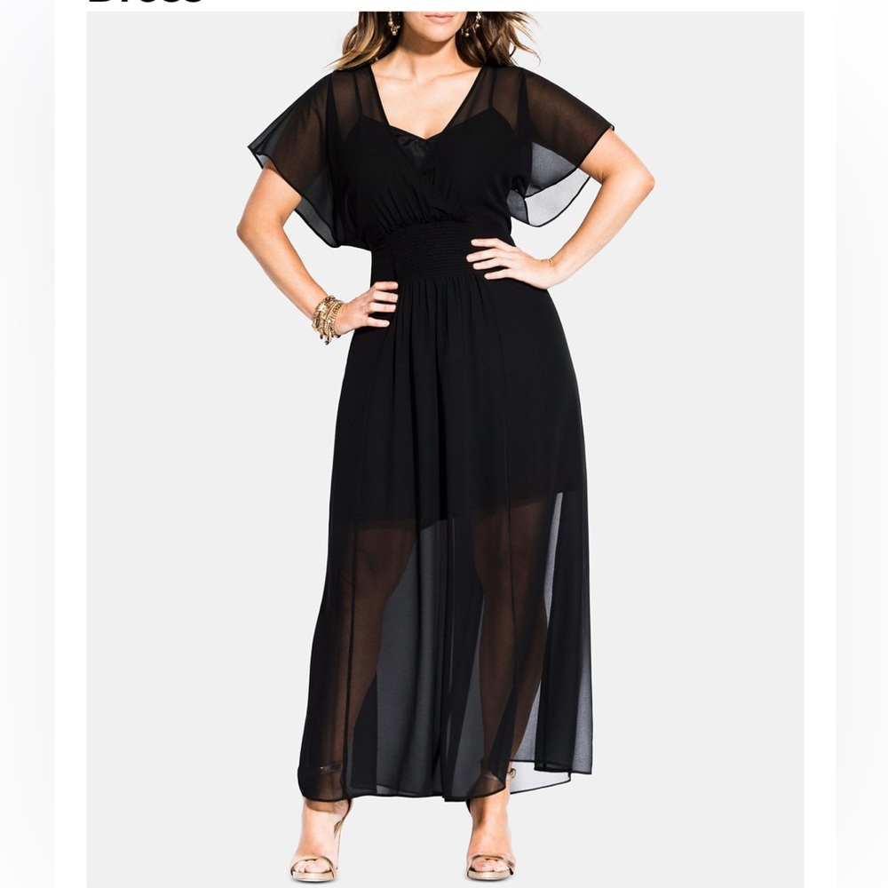 City Chic Plus Size Spirited Maxi Dress Size S/16
